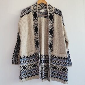 LUCKY BRAND Open Cardigan Southwest Sweater